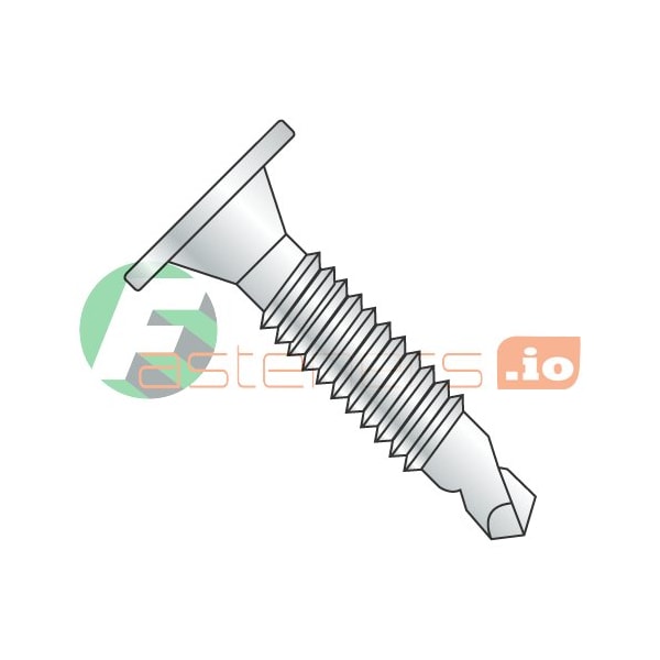 Newport Fasteners Self-Drilling Screw, 1/4"-20 x 1-3/4 in, Zinc Plated Steel Wafer Head Phillips Drive, 1000 PK 560876 - main